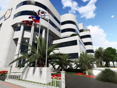 Modern Bank Aerchitecture M Model 3D model