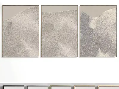 Abstract Painting Set of 3 pieces - No 23 Low-poly 3D model