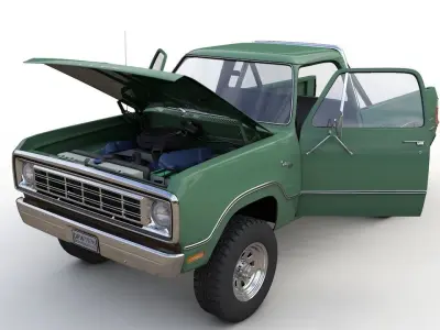 Dodge Power Wagon Single Cab 1976 3D model