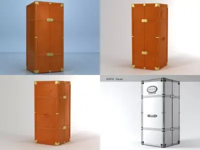 Cofano leather suitcase Free 3D model