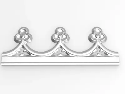 Decorated friezes with trefoil for CNC on printer HD model 3D print model