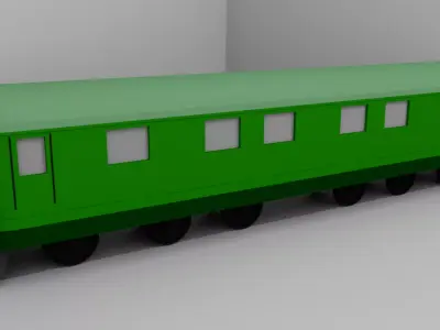 Low Poly Train 03 Low-poly 3D model