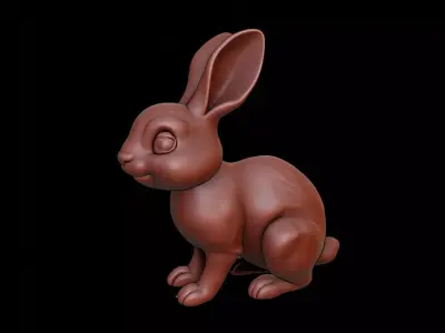 Rabbit Animal Sculpture 3D print model