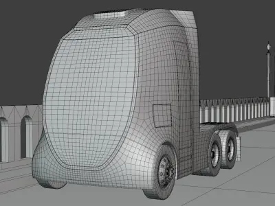 Viaduct with future truck PBR 3D model