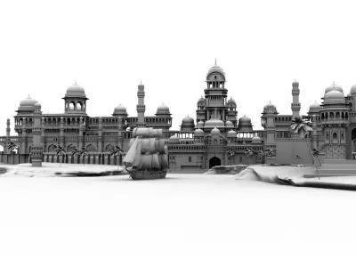fort palace 3d set model 3D model
