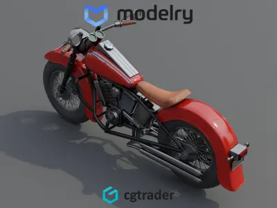 Cruiser Motorcycle 3D model