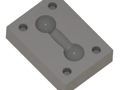 Chocolate Mold Dumbbell 3D print model