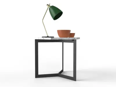 Side Table Hex Decorated 3D model