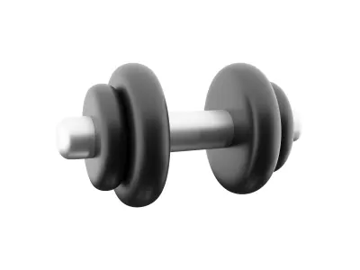 3d strength training weight lifting barbell 3d icon 3D model