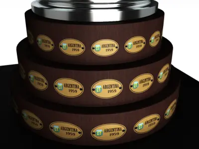 Copa America cup trophy low detail Low-poly 3D model