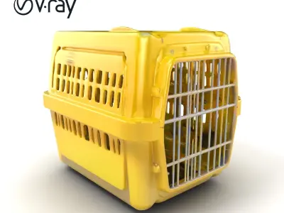 Pet Transport Crate Safety model pack Low-poly 3D model