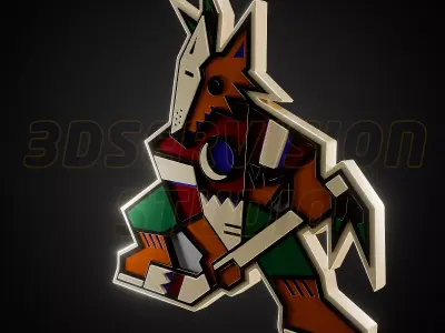 Arizona Coyotes logo - Cinematic - 3D print 3D model