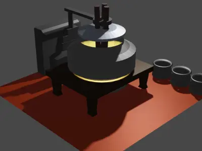 Electric arc furnance 3D model