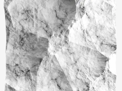 24-RockPanel piece of rock on wall 3D model