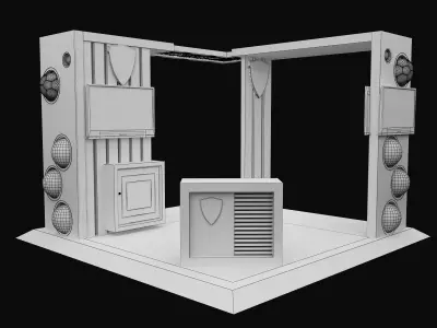 Booth Exhibition Stand a605d 3D model
