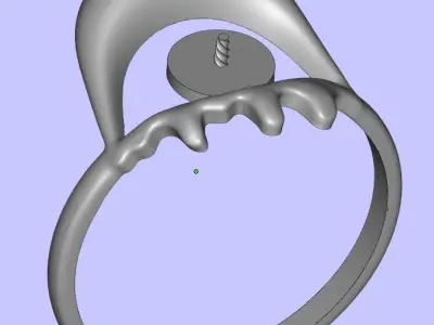 Dali Eye Pearl Ring 3D print model