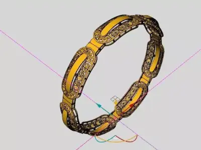 1323 Aurelian Vault Bangle 59MM-9gm 3D print model