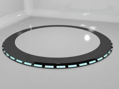 Car Platform Round 3D model