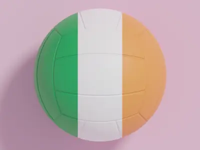 Flag Volleyball Ball Collection 2 3D model