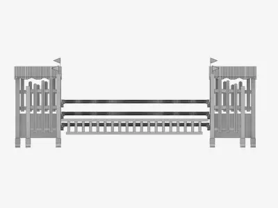 Horse jump obstacle 10 3D model