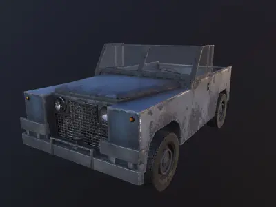 Jeep wrangler TRE4 game Tomb Raider 4 Low-poly 3D model