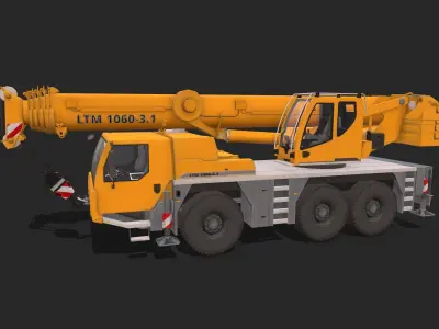 Crane LTM 1060 Low-poly 3D model