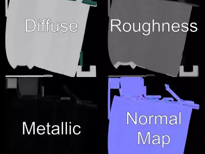 Modern White Skyscraper model pack Low-poly 3D model