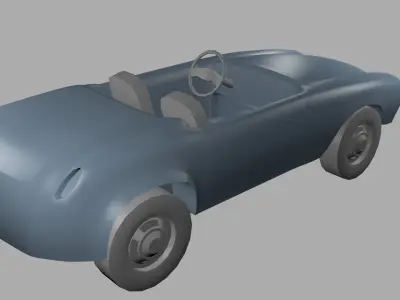 lowpoly object toy car 3D model