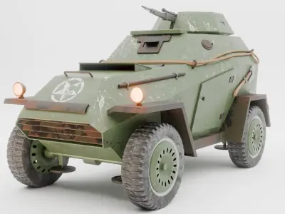 BA 64 Tank Low-poly 3D model