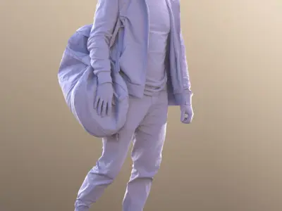 Marcel 10583 - Walking Sport Guy Low-poly 3D model