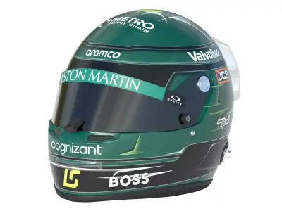 F1 Lance Stroll Helmet 2024 3D model