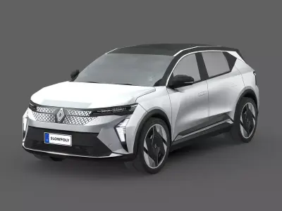 Renault Scenic E-Tech Low-poly 3D model