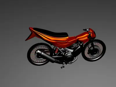 satria fu Low-poly 3D model