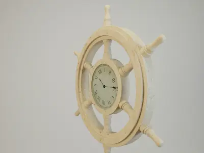 Ships Wheel Clock 3D model