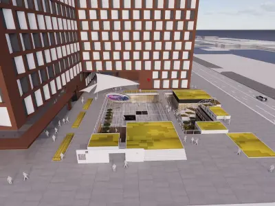 Urban Beacon Office Building Proposal - Azure Crystal Valley 3D model