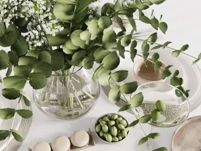 tableware set 25 3D model