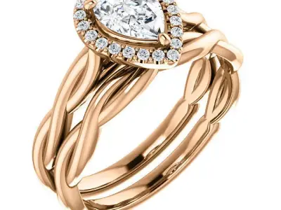 braided  rings 111 3D print model