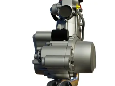 Husqvarna SM 630 TE 630  Engine 3D Customisable model Low-poly 3D model