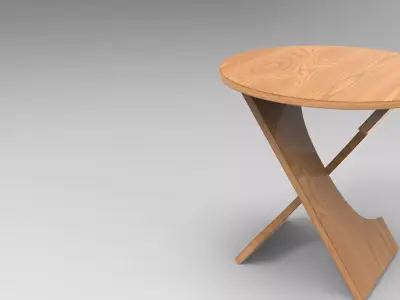 Peto Side Table Low-poly 3D model