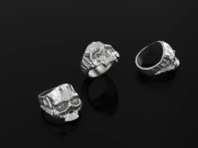 skull ring 3D print model purchase