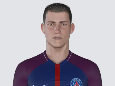 Male Football Player 3D model