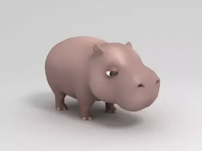 Hippopotamus hippo 3D model