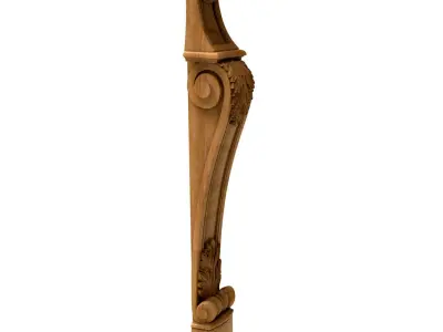 3D Model STL Column ornately carved door handle 3D model