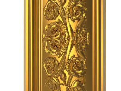 carved frame  3D model 2