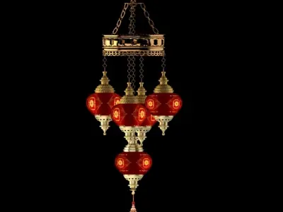 Chinese red lantern 3D model