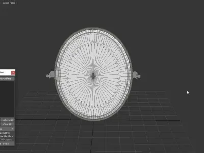 Hawthorn Hill Oval Mirror HH-Mirroroval-A 3D model