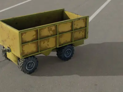 Container truck 3D model Low-poly 3D model