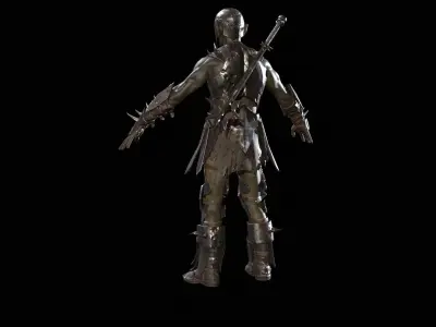 SkinnyOrc 8 Low-poly 3D model