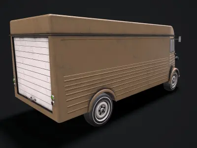 Gameready old van Low-poly 3D model