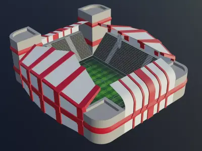 Football Stadium - Ajax Low-poly 3D model
